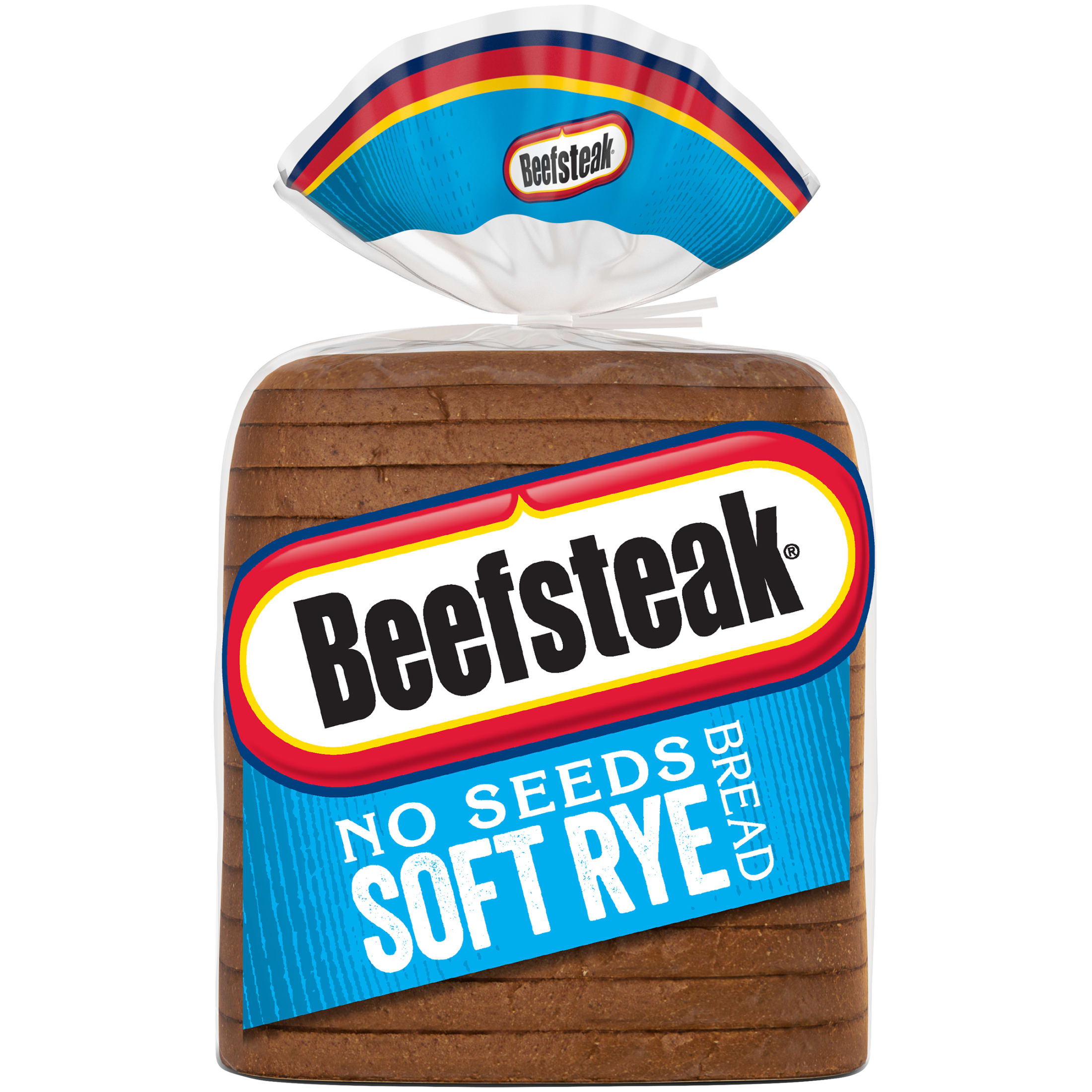 Beefsteak No Seeds Rye Bread, 18 oz, Plain Rye Bread, Bag