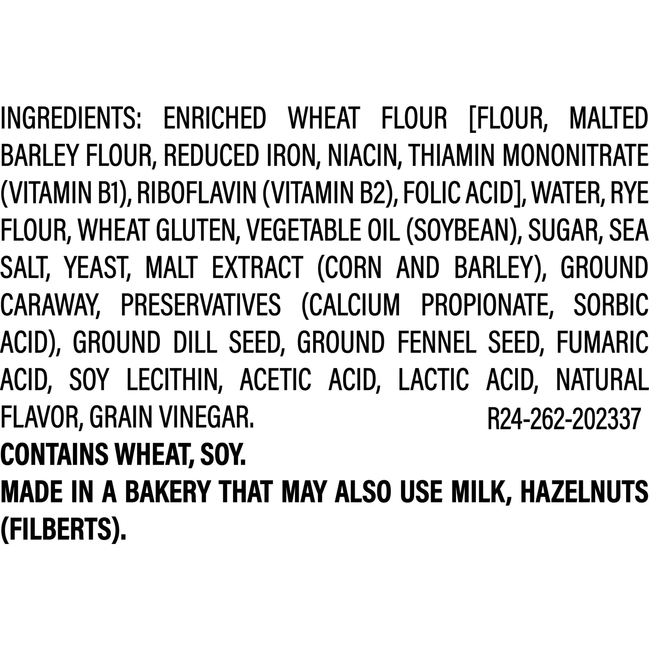 Beefsteak No Seeds Rye Bread, 18 oz, Plain Rye Bread, Bag thumbnail 4