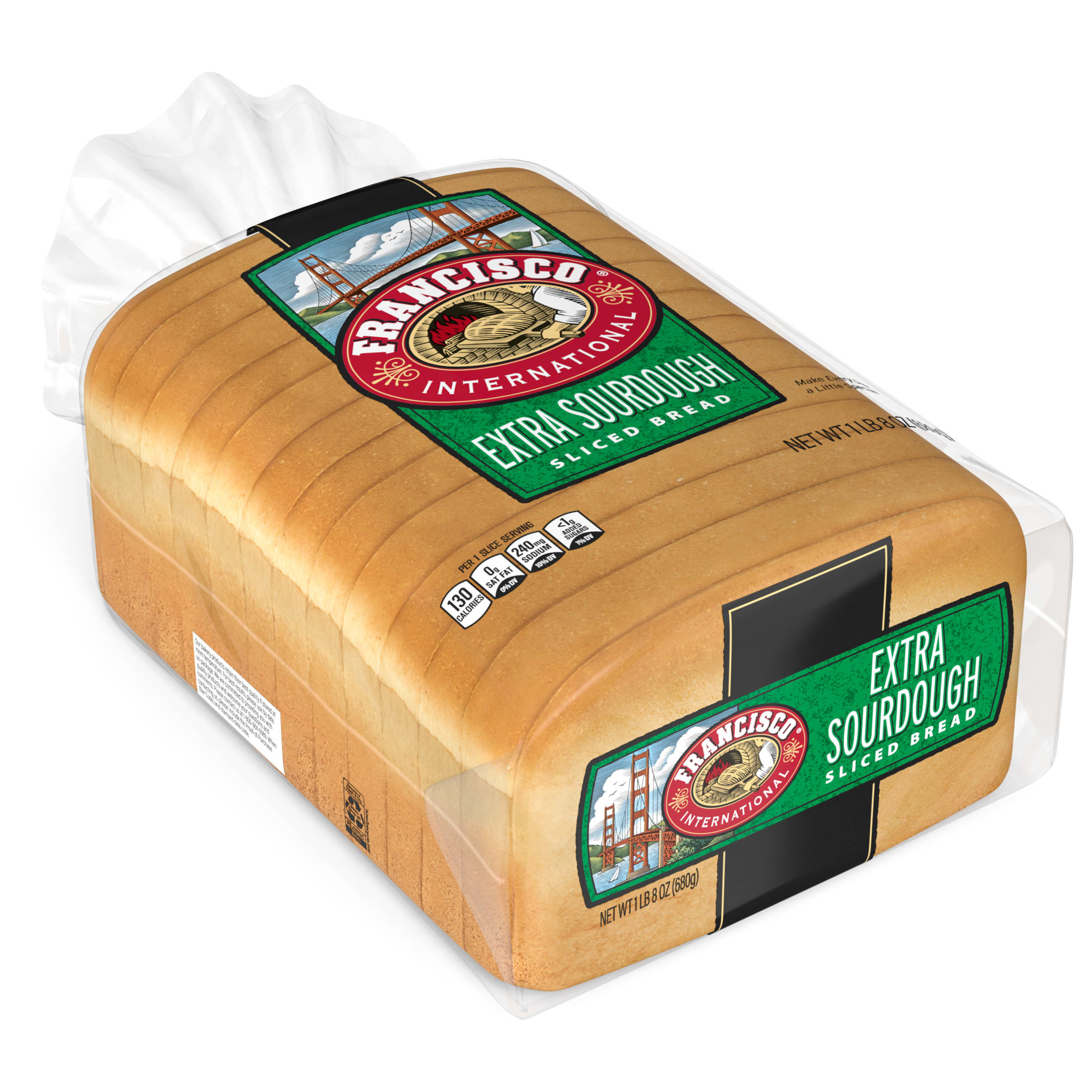 Francisco Extra Sourdough Bread, 24 oz, Plain Pre-sliced Sourdough Bread, Bag thumbnail 2