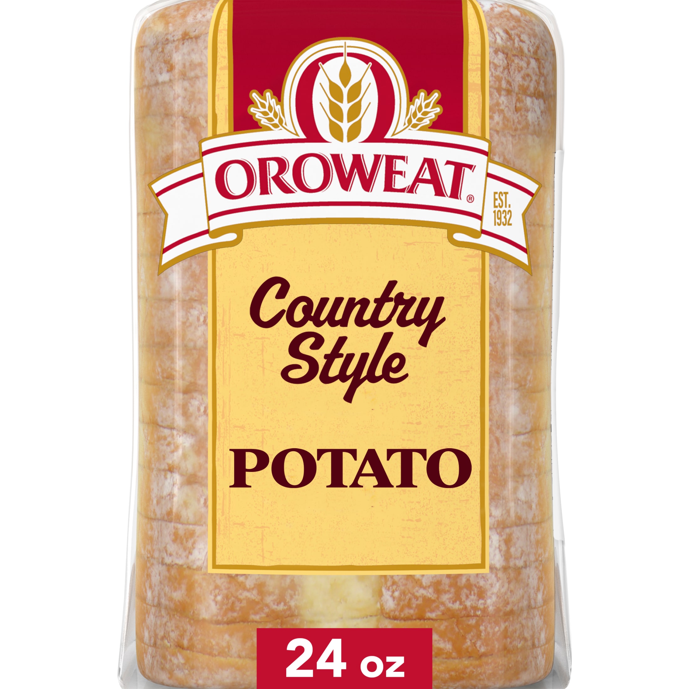Oroweat Country Style Potato Bread, 24 oz, Potato Bread, Bag