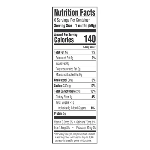 Oroweat Extra Crisp English Muffins, 6 count, Plain English Muffins, 12.5 oz Bag thumbnail 3