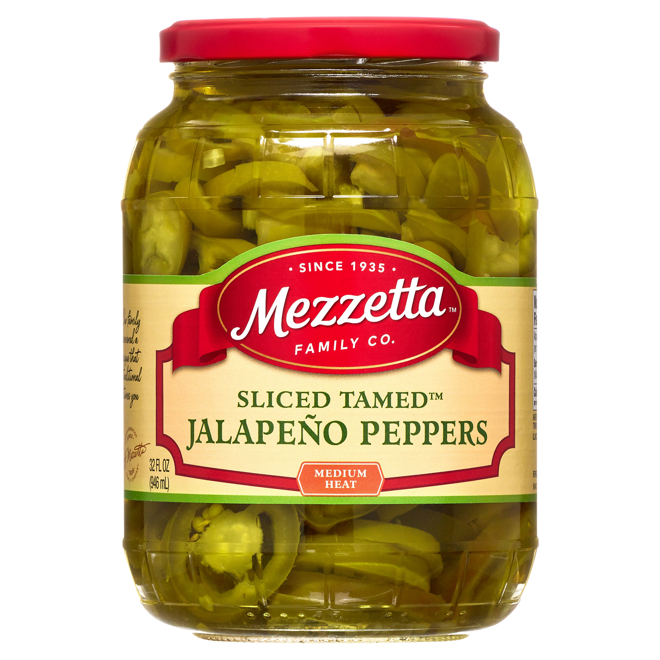 Mezzetta Sliced Tamedâ„¢ JalapeÃ±o Peppers, 32 fl oz Jar
