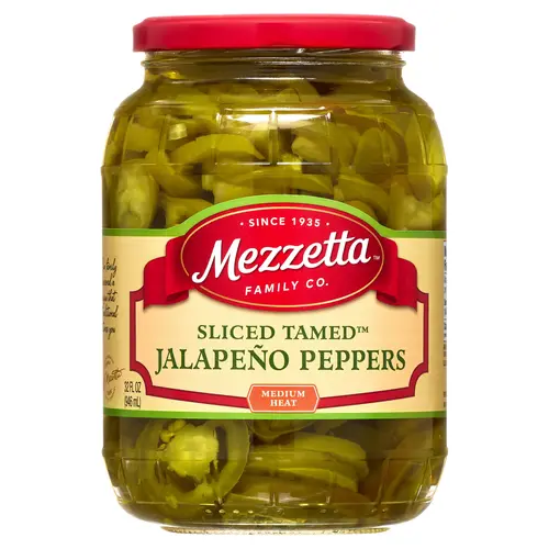 Mezzetta Sliced Tamedâ„¢ JalapeÃ±o Peppers, 32 fl oz Jar