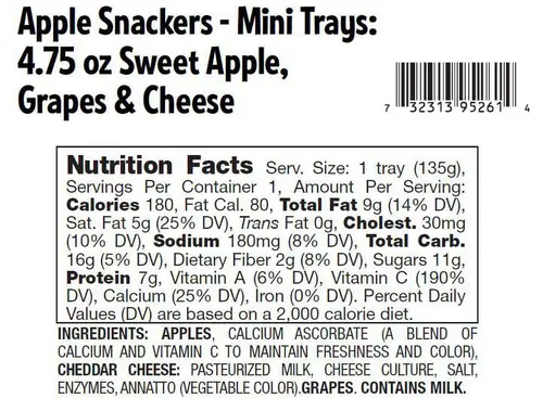 Crunch Pak Snack With Sliced Apples, Cheddar Cheese, and Pretzels thumbnail 2