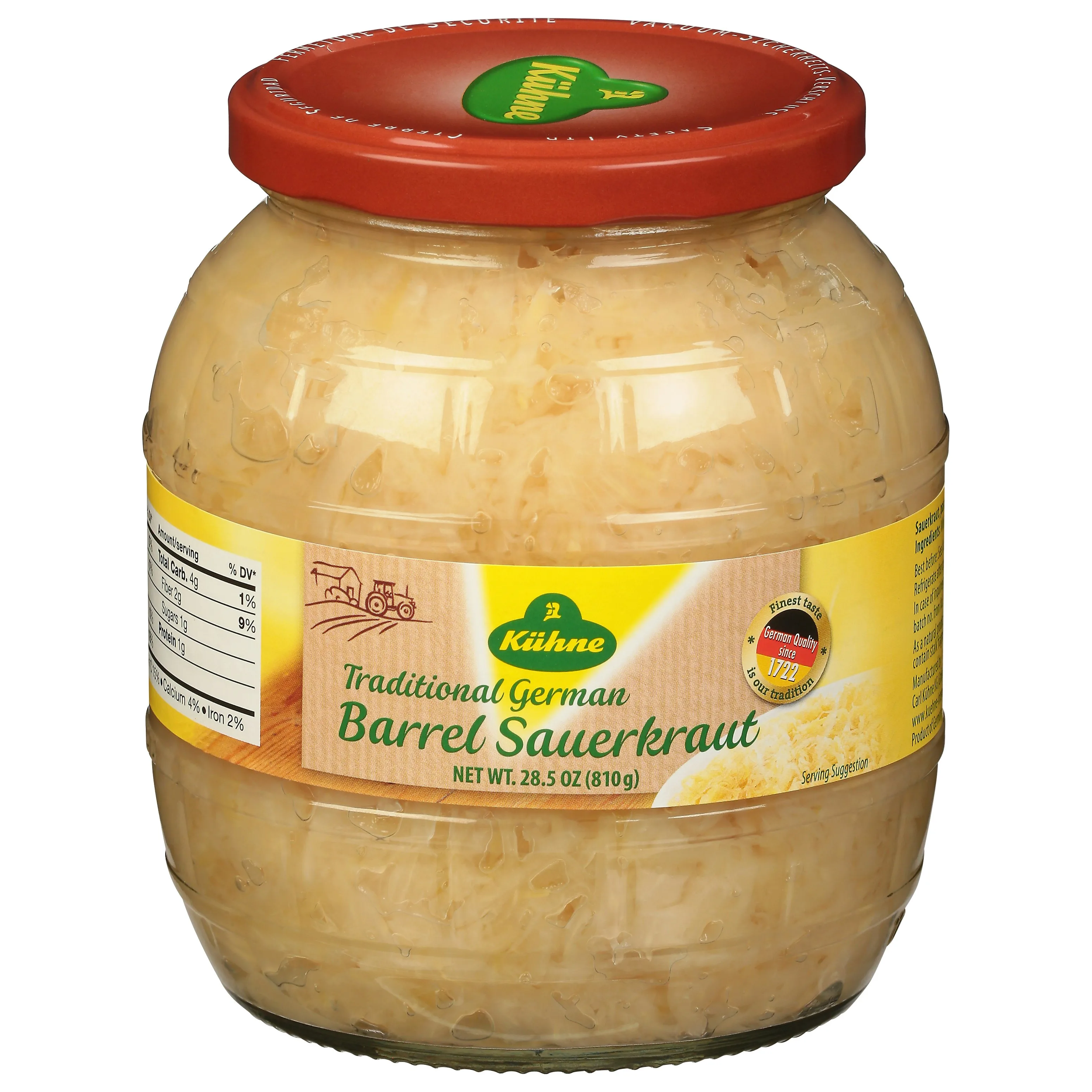 Kuhne Barrel Sauerkraut 28.5 oz (Pack Of 6)