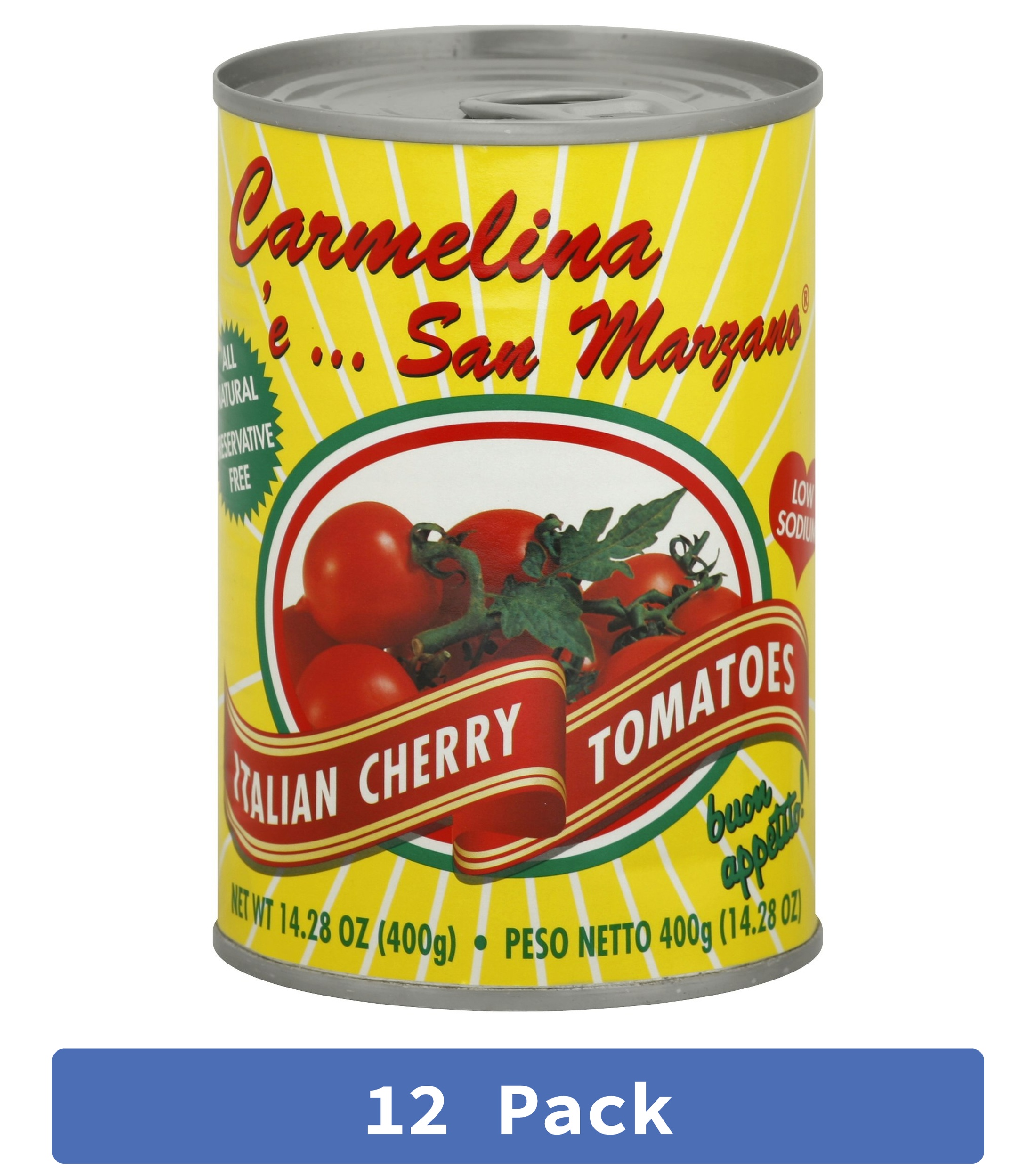 Carmelina & San Marzano Italian Tomato Cherry 14.28 oz (Pack Of 12)