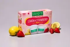 Luigi's Lemon & Strawberry Real Italian Ice 6 - 6 fl oz Cups thumbnail 2