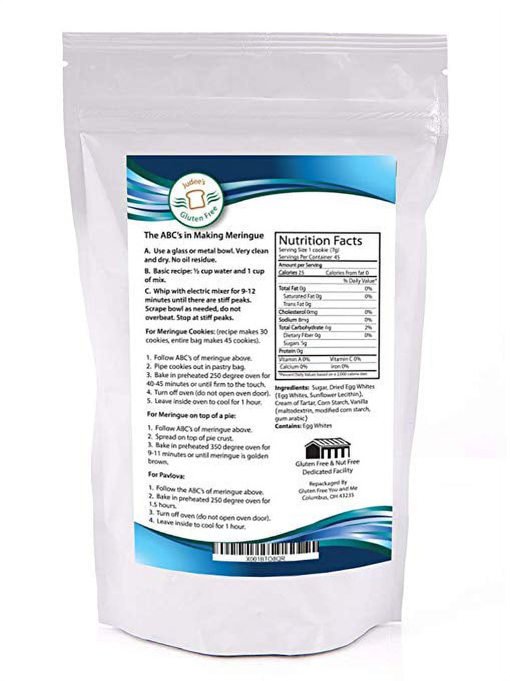 Judee's Gluten Free Meringue Powder Mix, 11.4 oz thumbnail 2
