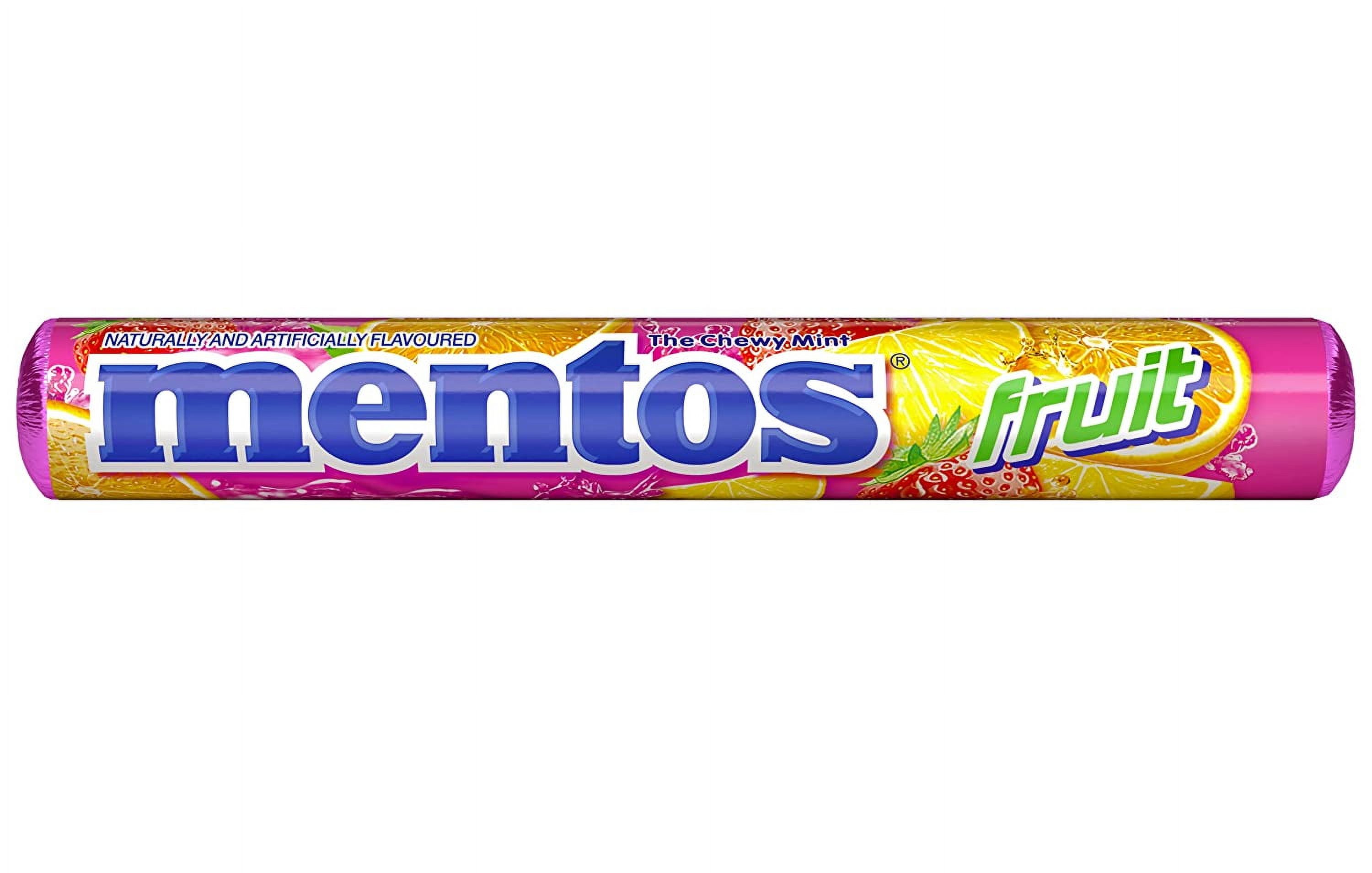 Mentos Chewy Mint Candy Roll, Assorted Fruit Flavor, Nut Free, 1.32 oz