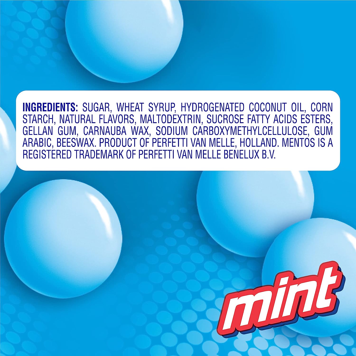 Mentos Chewy Mint Candy Roll, Peppermint, Peanut Free, Regular Size, 1.32 oz, 6 Count thumbnail 4