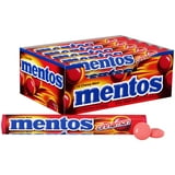Mentos Candy, Mint Chewy Roll, Cinnamon, Regular Size, Nut Free, 1.32 oz (15 Pack)