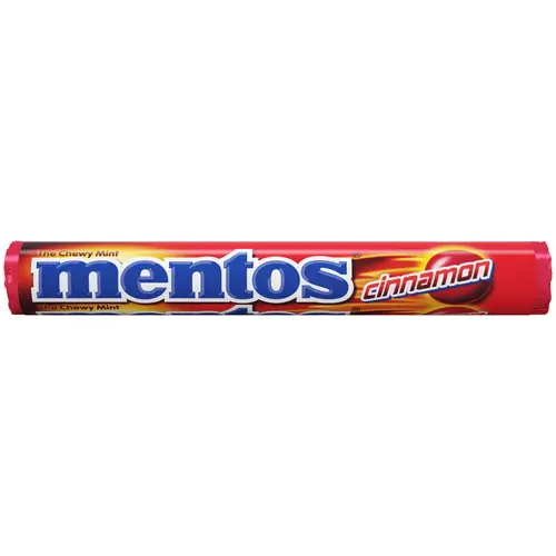 Mentos Candy, Mint Chewy Roll, Cinnamon, Regular Size, Nut Free, 1.32 oz (15 Pack) thumbnail 2
