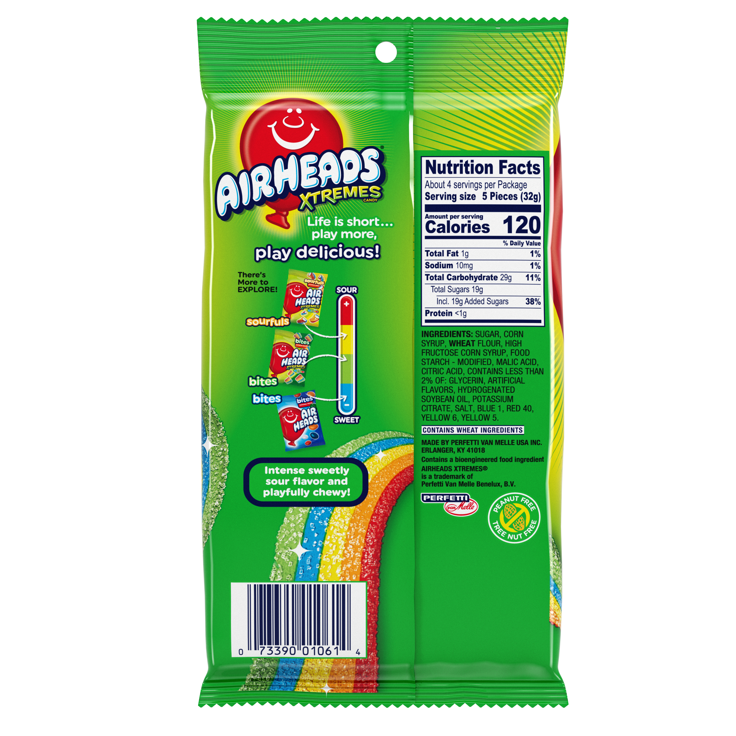 Airheads Xtremes Belts Candy, Rainbow Berry, 4.5 oz Bag thumbnail 4
