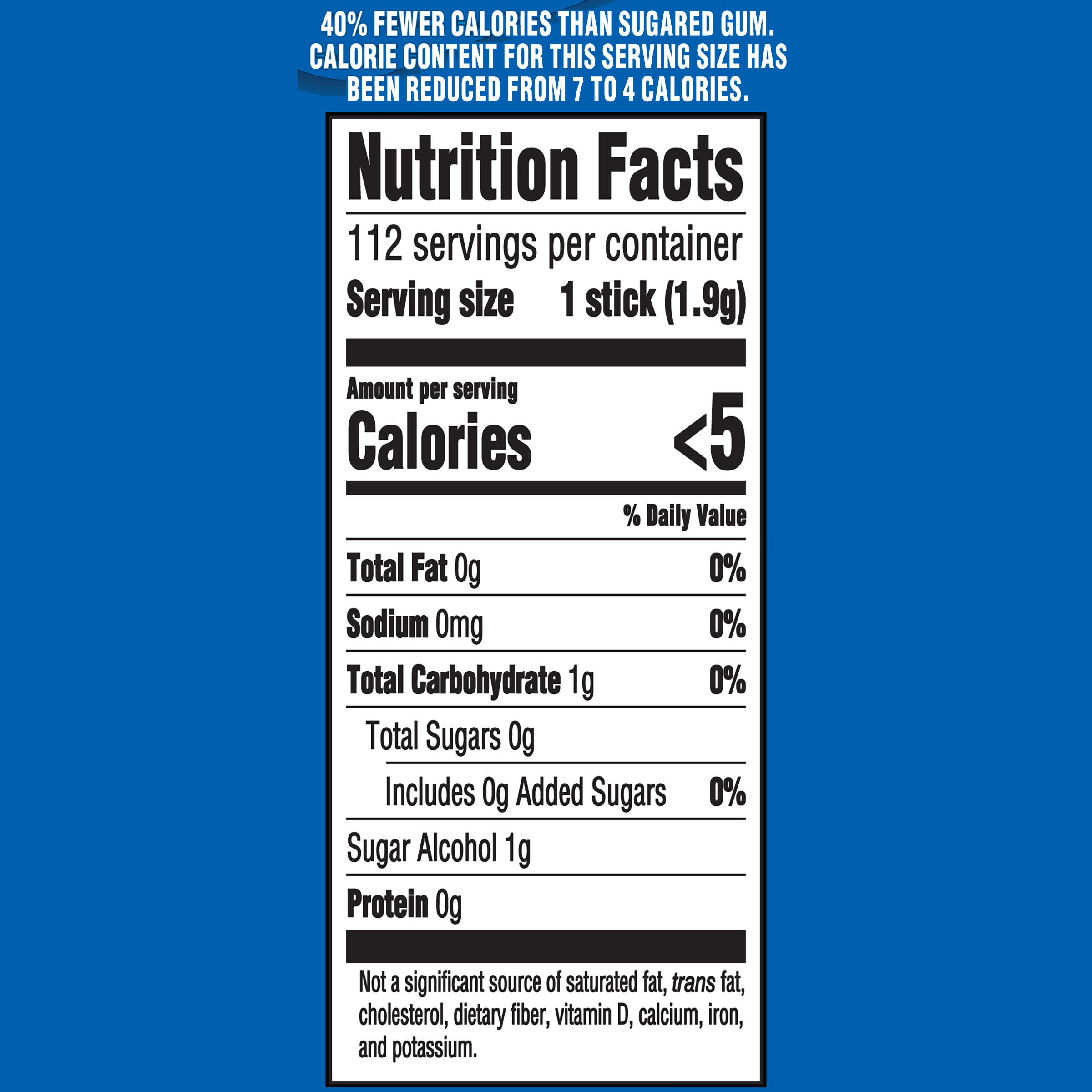 Trident Sugar Free Gum, Original, Value Pack, 8 Packs of 14 Pieces (112 Regular Size Pieces) thumbnail 4