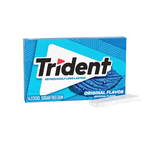 Trident Original Sugar Free Gum, Regular Size, 14 Pieces thumbnail 2