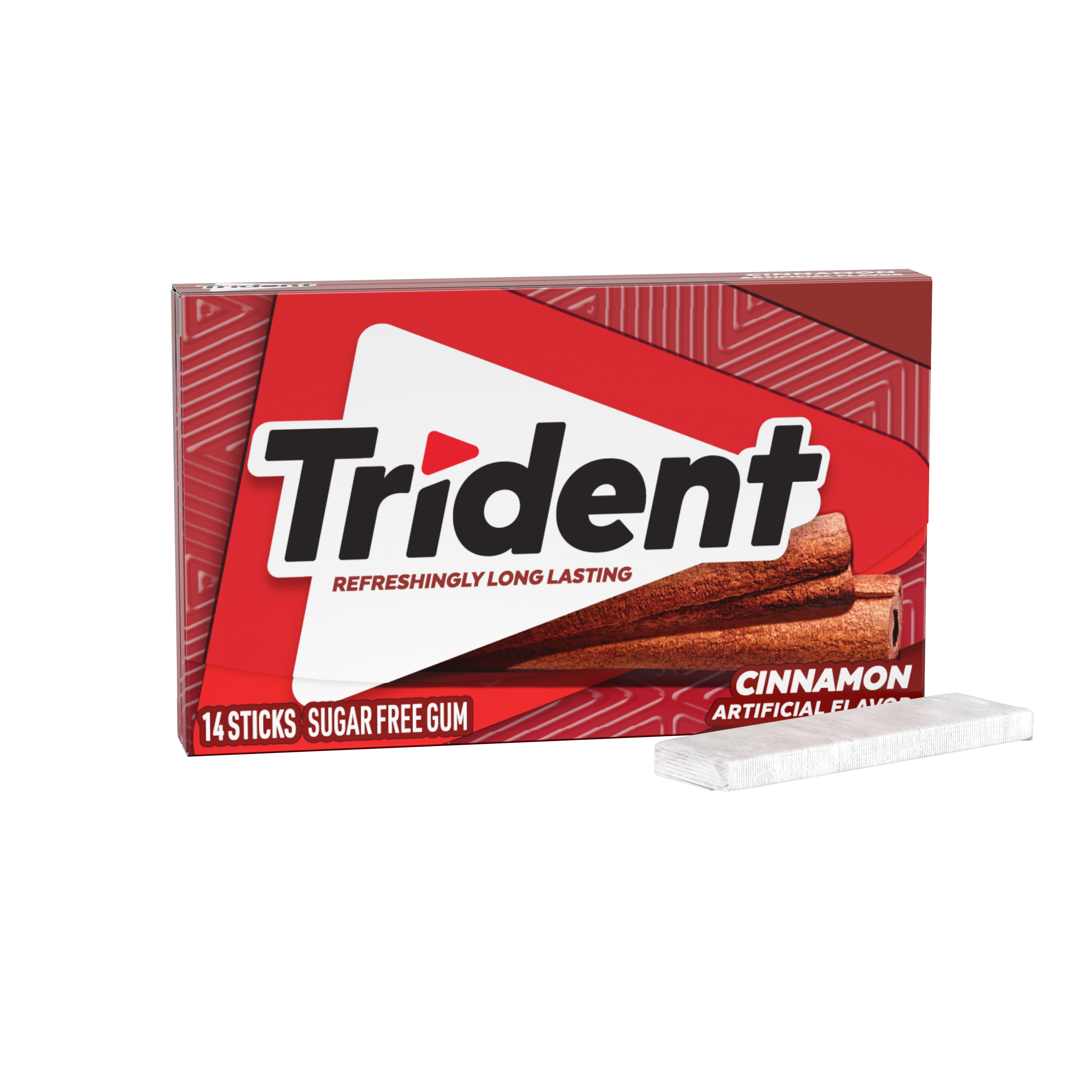 Trident Cinnamon Sugar Free Gum, Regular Size, 14 Pieces thumbnail 2