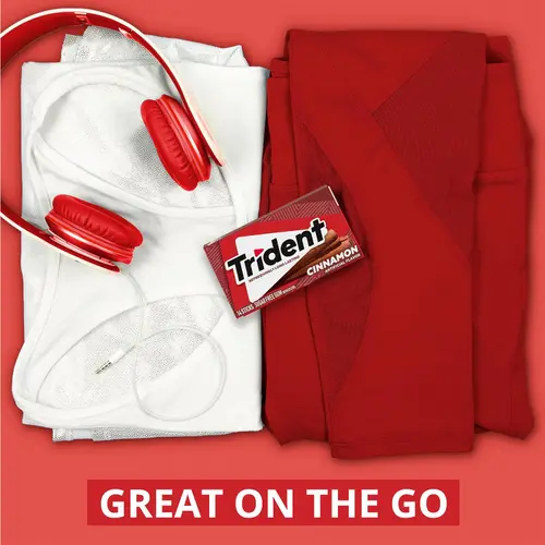 Trident Cinnamon Sugar Free Gum, Regular Size, 14 Pieces thumbnail 4