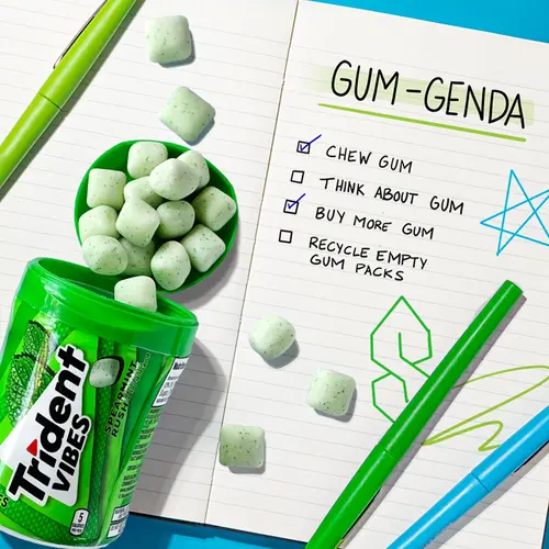 Trident Vibes Sugar Free Gum, Spearmint Rush, Regular Size, 40 Piece Bottle thumbnail 3