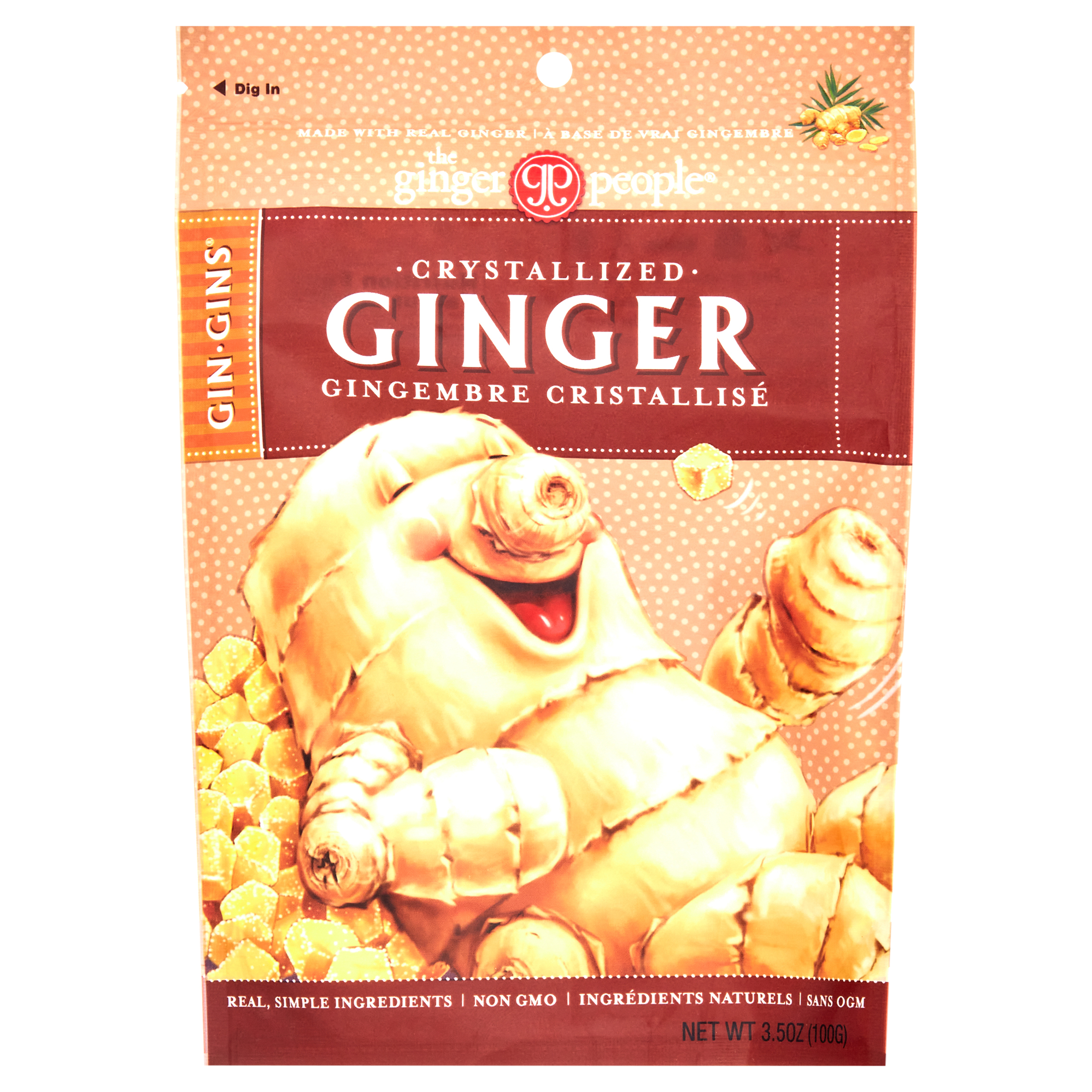 Gin Gins, Crystallized Ginger Candy, 3.5 Oz