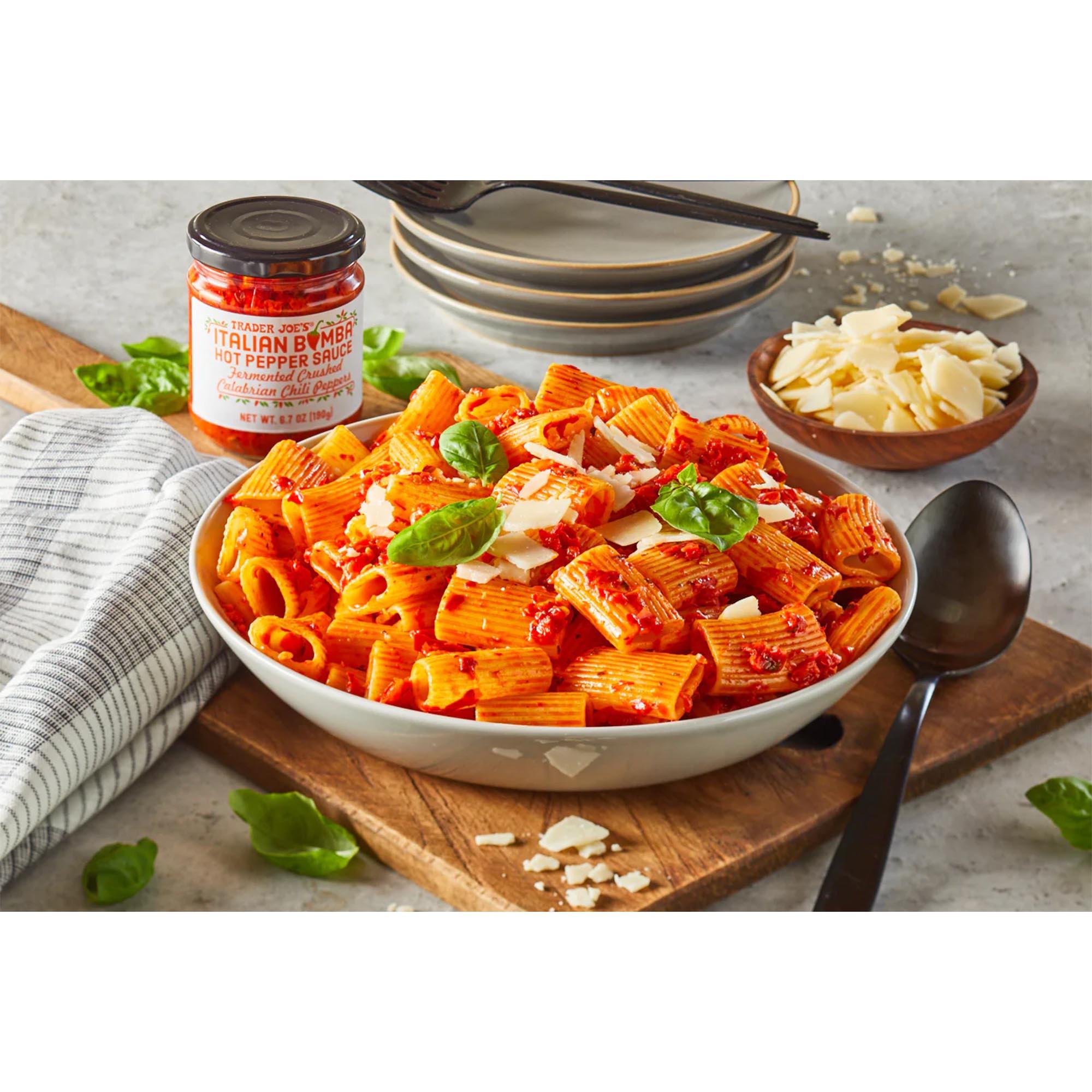 2 Pack of Trader Joe's Italian Bomba Hot Pepper Sauce - a Wonderfull Choice | 6.7 Oz thumbnail 2