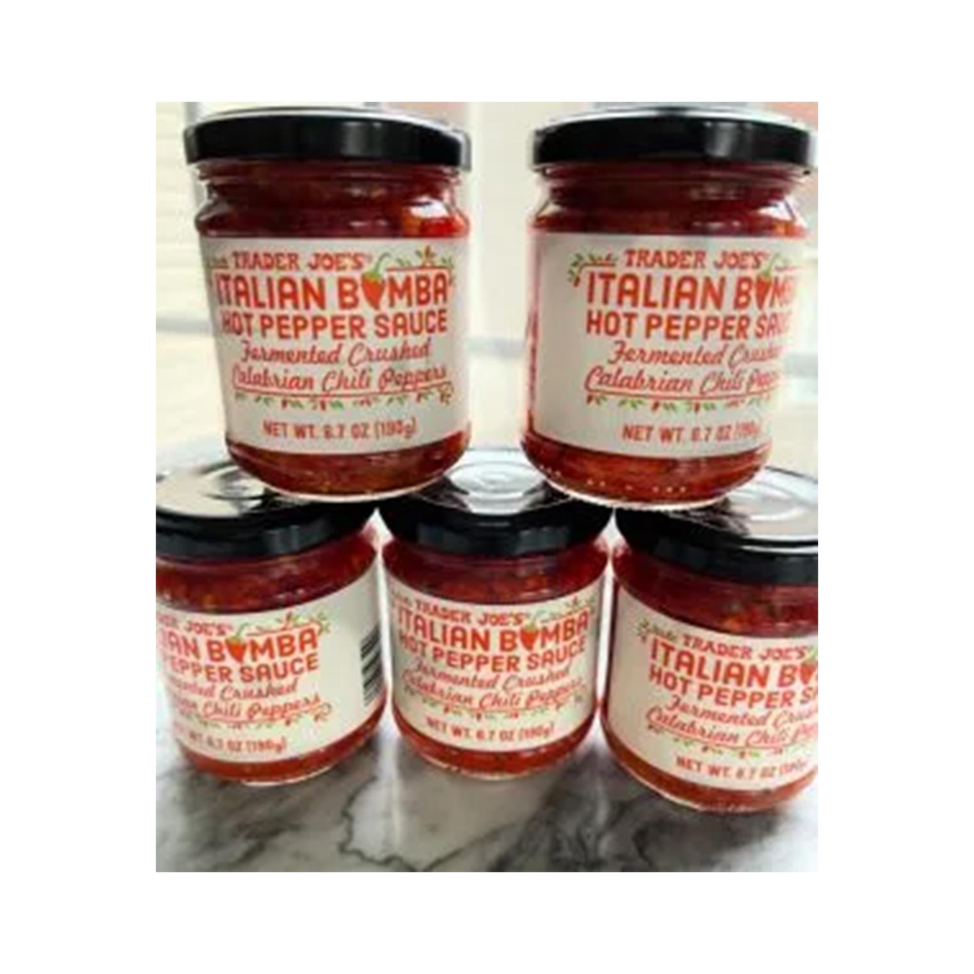 2 Pack of Trader Joe's Italian Bomba Hot Pepper Sauce - a Wonderfull Choice | 6.7 Oz thumbnail 3