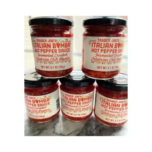 2 Pack of Trader Joe's Italian Bomba Hot Pepper Sauce - a Wonderfull Choice | 6.7 Oz thumbnail 3