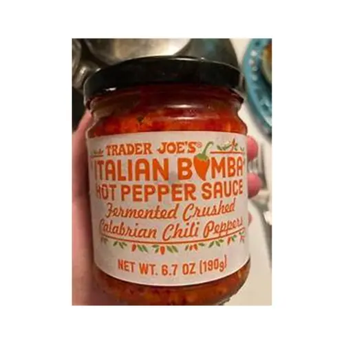 2 Pack of Trader Joe's Italian Bomba Hot Pepper Sauce - a Wonderfull Choice | 6.7 Oz thumbnail 4