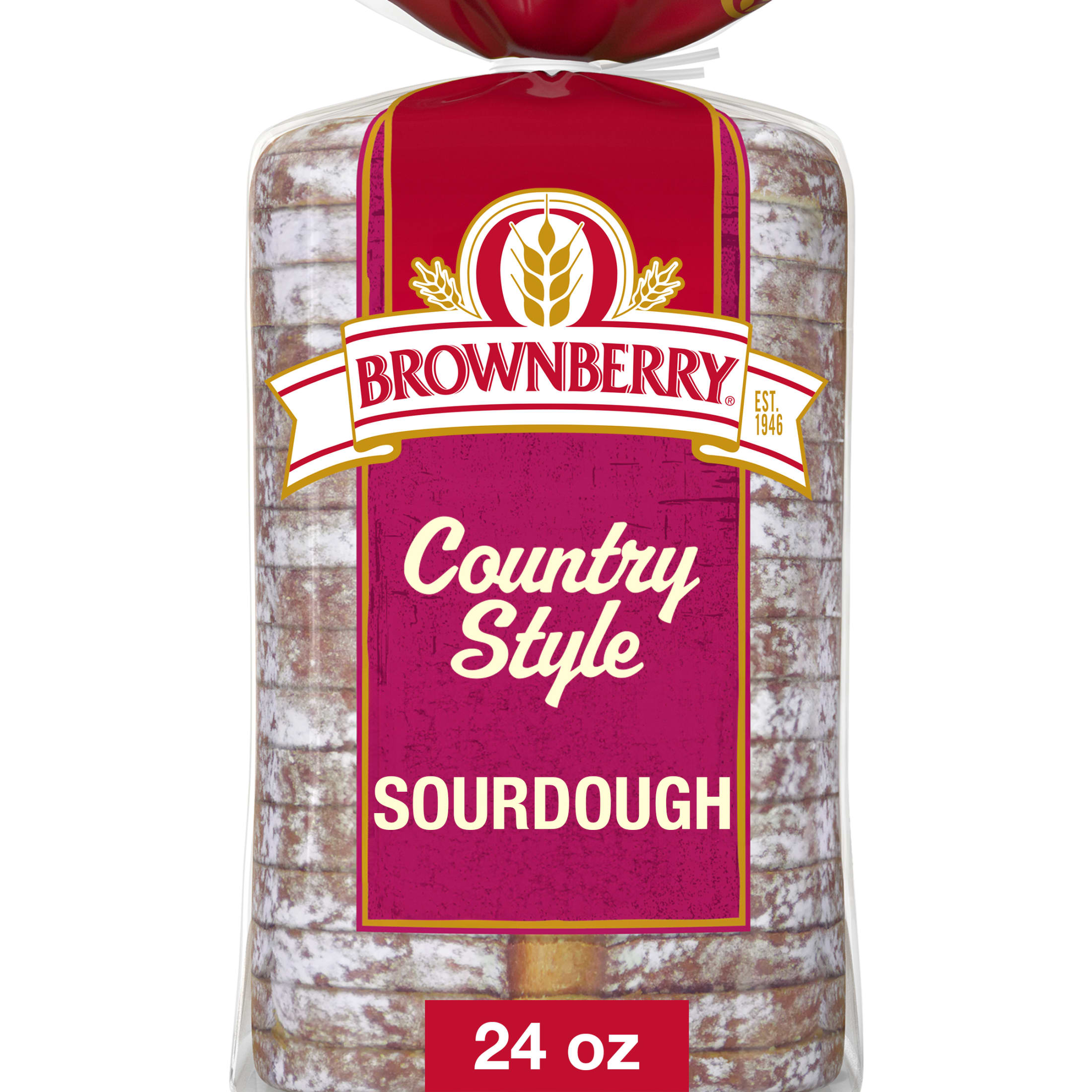 Brownberry Country Style Sourdough Bread, 24 oz, Sourdough Bread, Bag