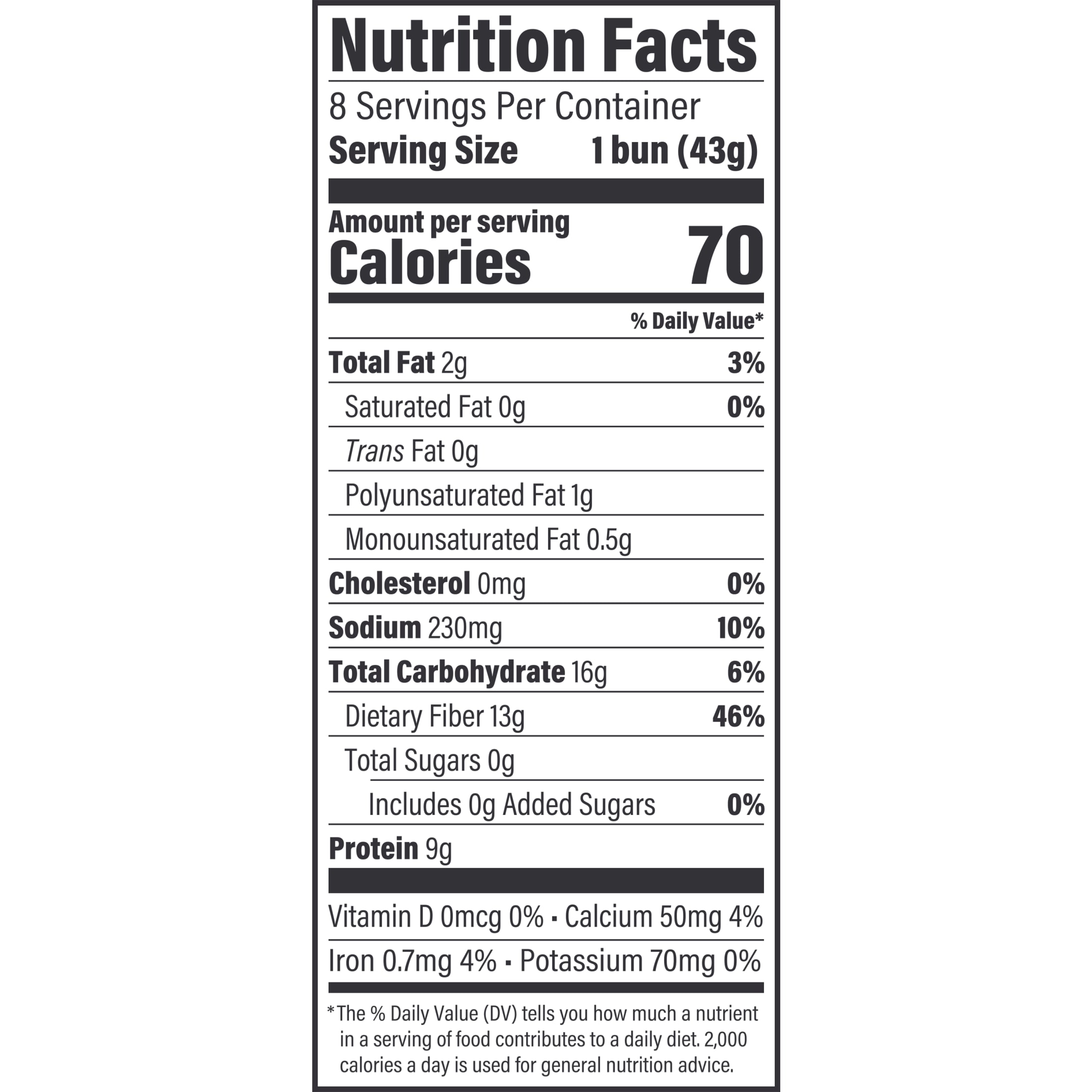 Oroweat Superior Keto Plain Hamburger Buns, 8 count, Hamburger Buns, 12 oz Bag thumbnail 3