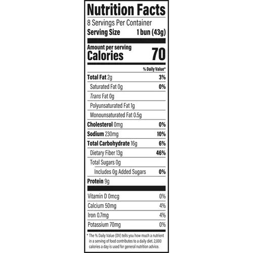 Arnold Keto Buns, 8 count, White Hot Dog Buns, 12 oz Bag thumbnail 3