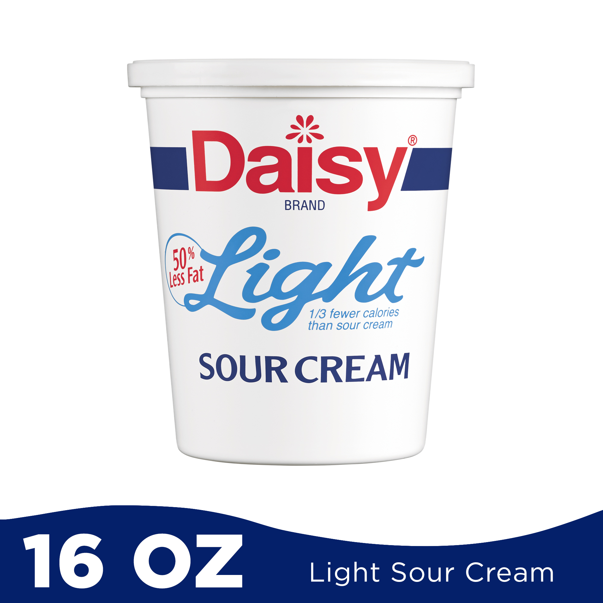 Daisy Pure and Natural Light Sour Cream, 50% Less Fat, 16 oz (1 lb) Tub (Refrigerated) thumbnail 4