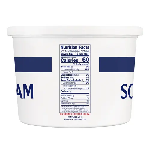 Daisy Pure and Natural Sour Cream, 48 oz (3 lb) Tub (Refrigerated) thumbnail 3