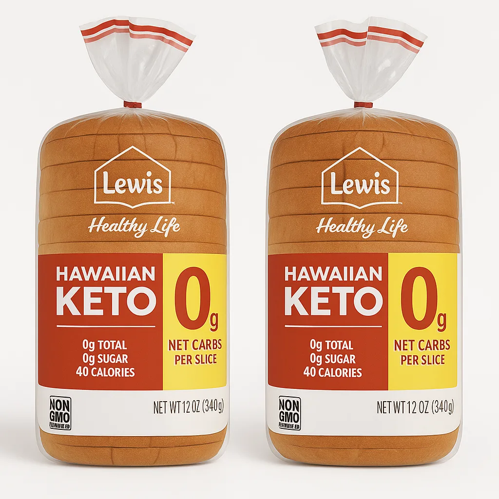 Lewis Bake Shop Healthy Life Hawaiian Keto Bread, 2 Pack
