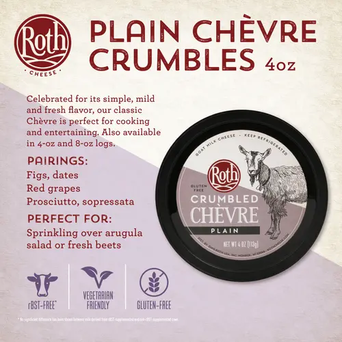 Roth ChÃ¨vre Plain Crumbled Fresh Goat Cheese 4ozâ€‹ thumbnail 3