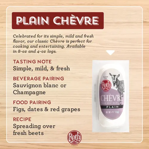 Roth ChÃ¨vre Plain Fresh Goat Cheese Log 4 oz thumbnail 2