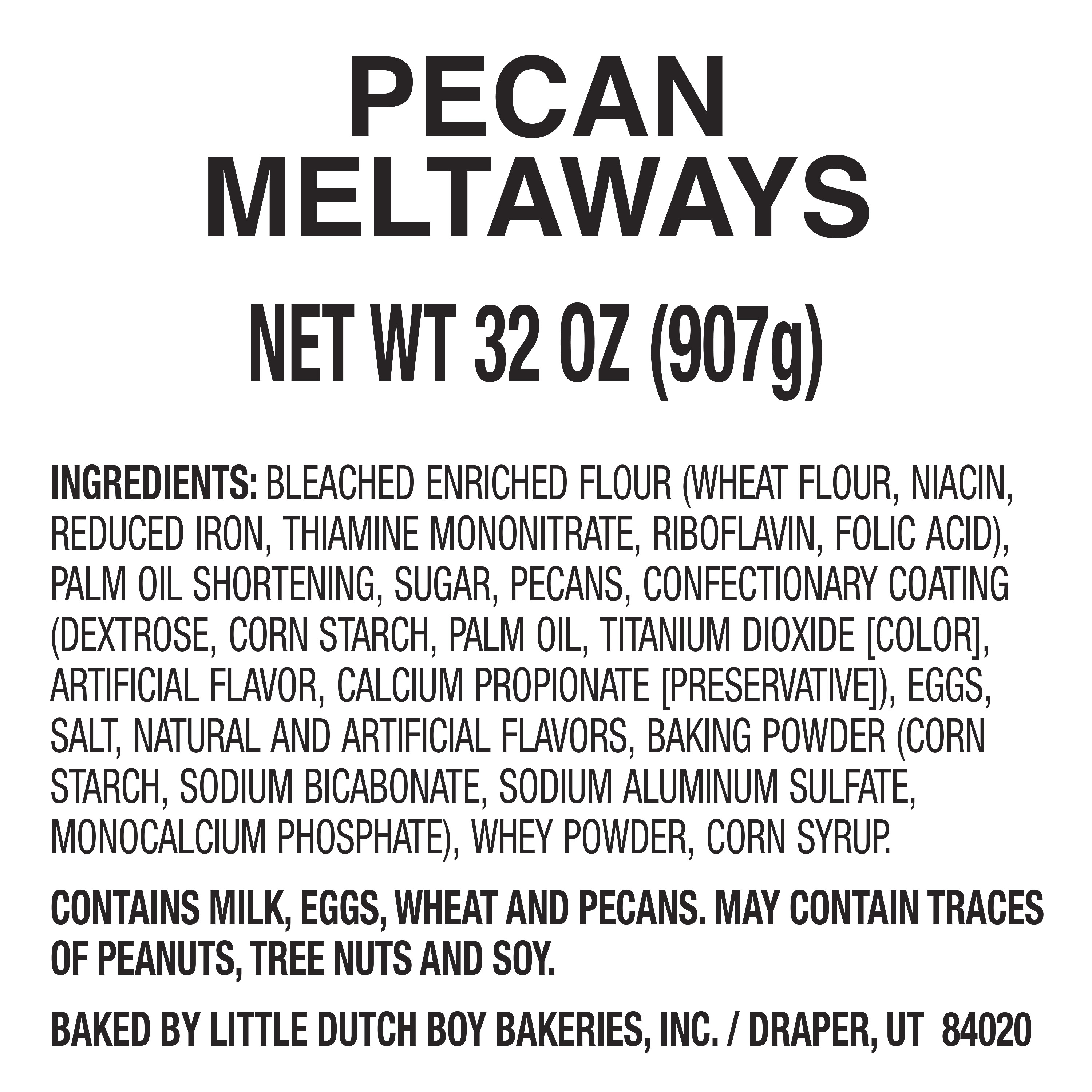 Little Dutch Boy Bakery Pecan Meltaway Baked Gourmet Cookie Tin, 32 oz, Approx. 60 Count thumbnail 4