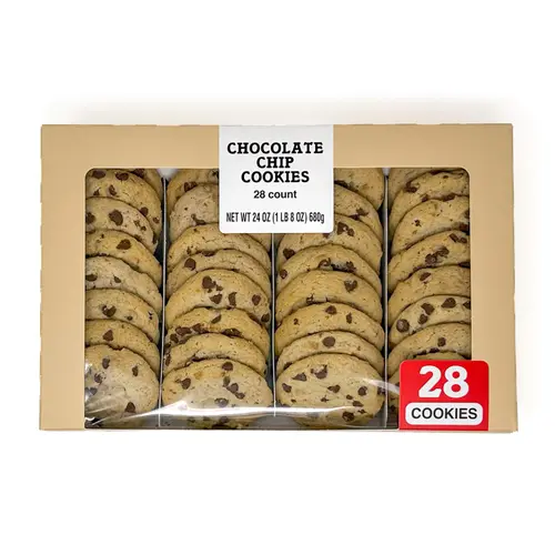 Little Dutch Boy Bakery Semi-Sweet Baked Soft Chocolate Chip Cookies, Family Size, 28 Count, 24 oz, Ready to Serve