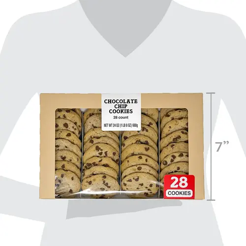 Little Dutch Boy Bakery Semi-Sweet Baked Soft Chocolate Chip Cookies, Family Size, 28 Count, 24 oz, Ready to Serve thumbnail 3