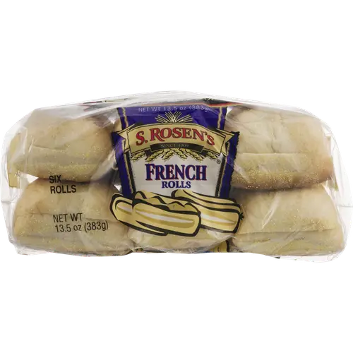 S. Rosen's French Rolls, 6 Count, 13.5 oz., Fresh thumbnail 3