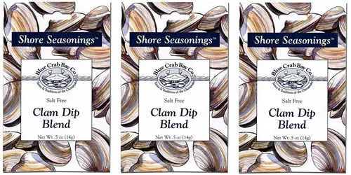 Blue Crab Bay Co. Clam Seafood Dip Blend - .5 Oz Packets (Pack of 3)