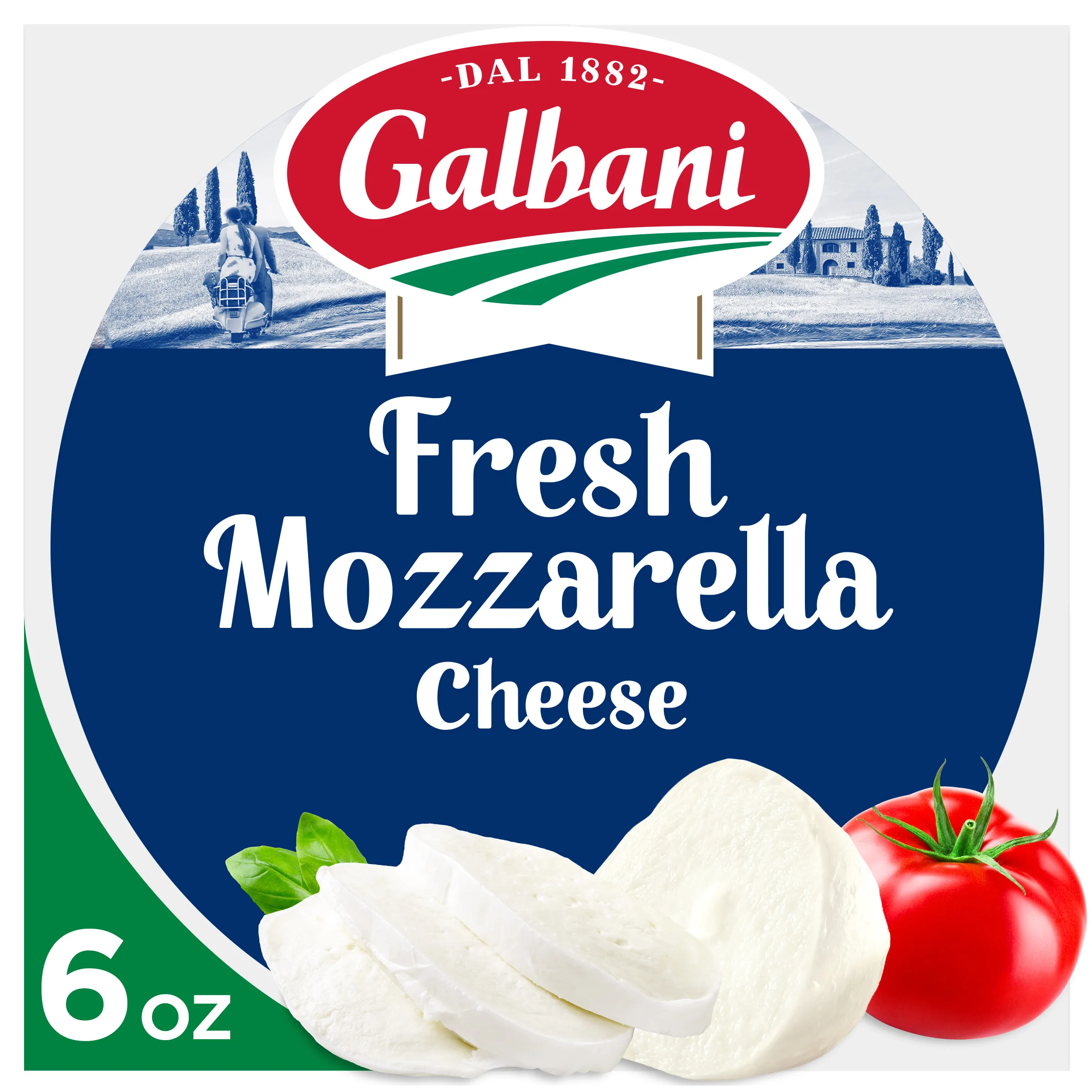 Galbani Fresh Mozzarella Cheese Ball, Non-Marinated, 6 oz (Refrigerated)