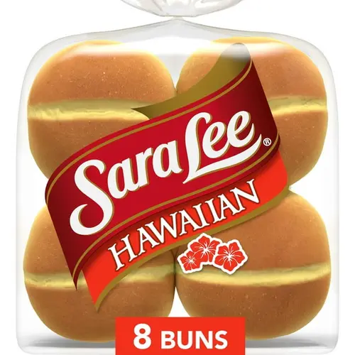 Sara Lee Hawaiian Sandwich Buns, 8 count, Hamburger Buns, 18 oz Bag-2 Pack