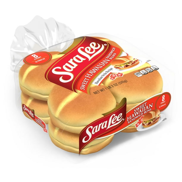 Sara Lee Hawaiian Sandwich Buns, 8 count, Hamburger Buns, 18 oz Bag-2 Pack thumbnail 2