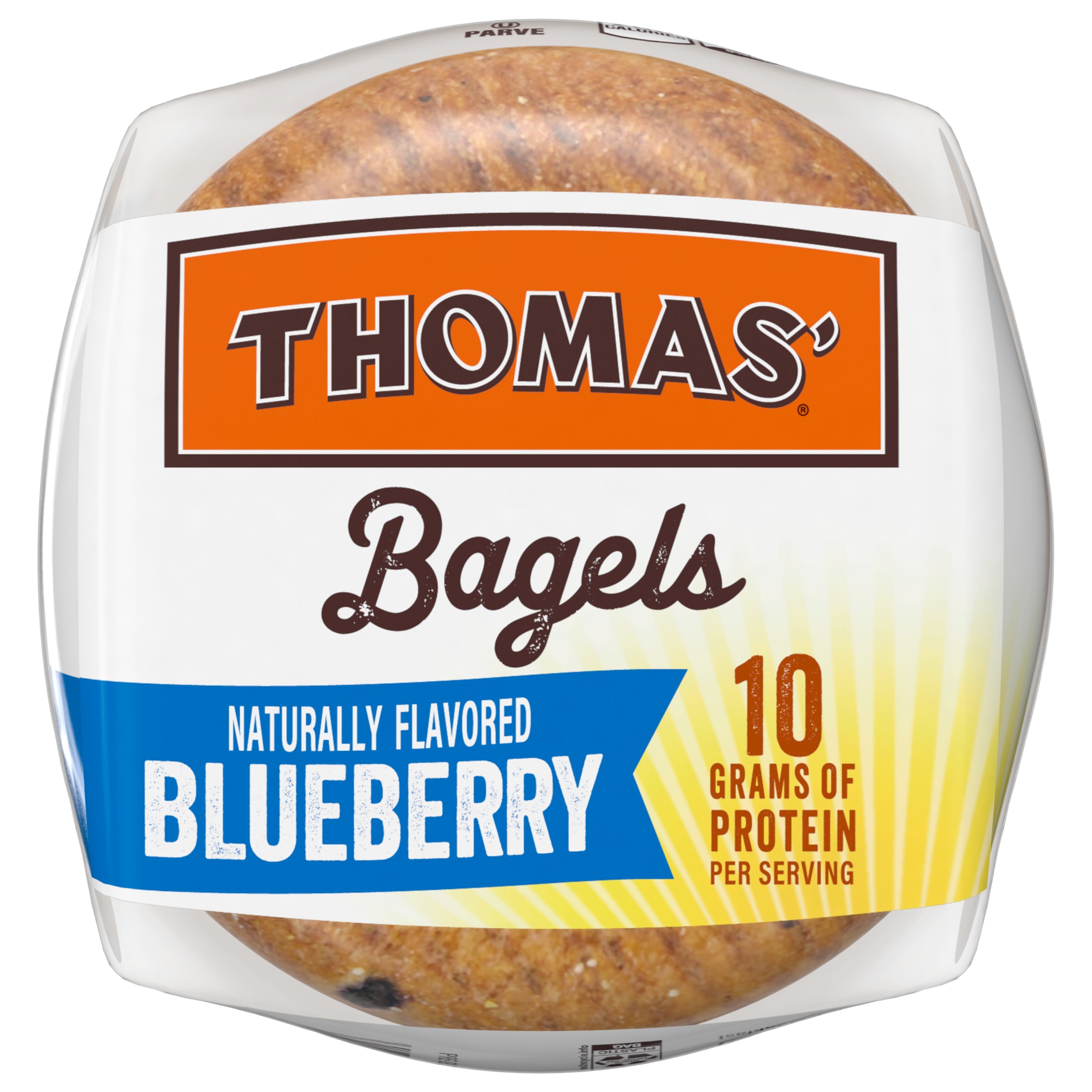 3x-Thomas' Blueberry Bagels 6 count Pre-sliced Bagels 20 oz Bag thumbnail 3