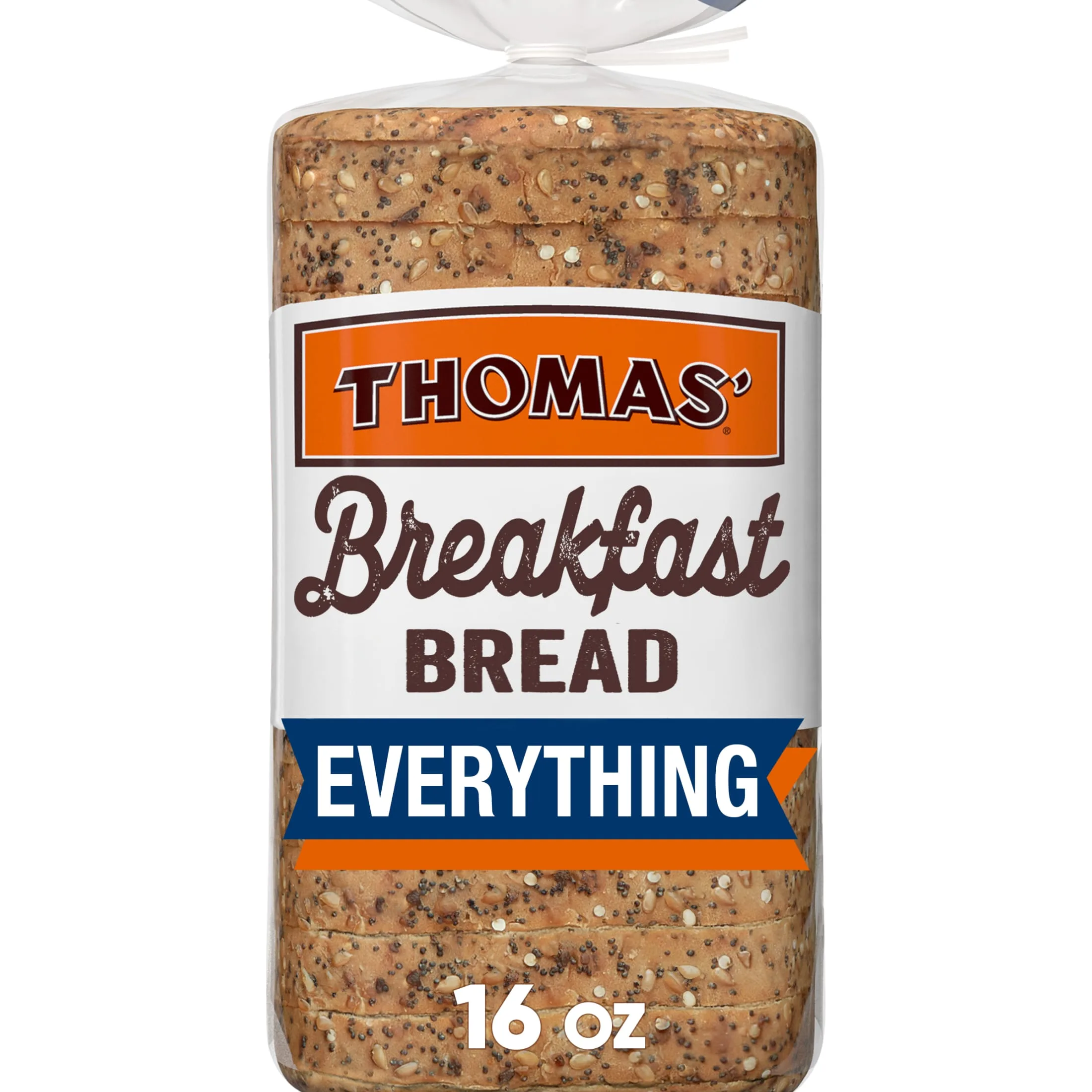 3x-Thomas' Everything Breakfast Bread 16 oz Breakfast Bread Bag