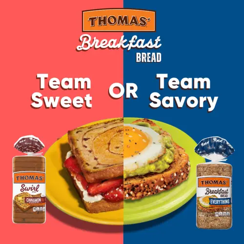 3x-Thomas' Everything Breakfast Bread 16 oz Breakfast Bread Bag thumbnail 2