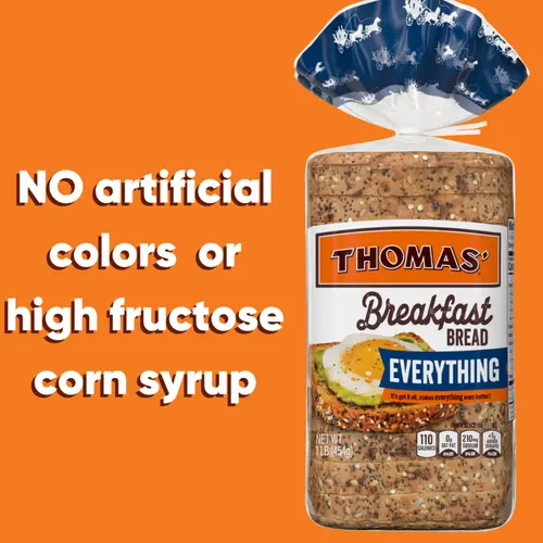 3x-Thomas' Everything Breakfast Bread 16 oz Breakfast Bread Bag thumbnail 3