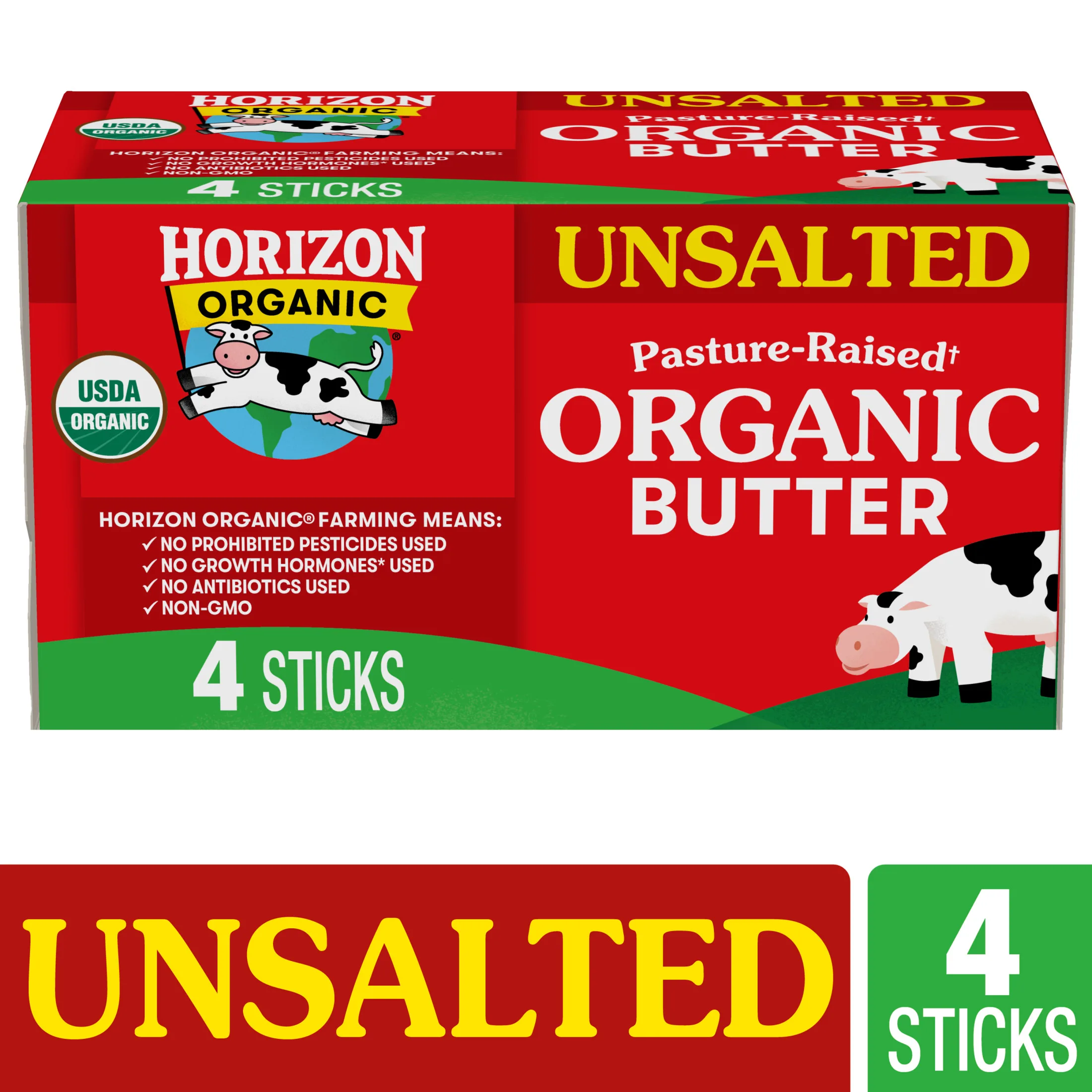 Horizon Organic Unsalted Butter Sticks, 16 oz, 4 Sticksâ€‹
