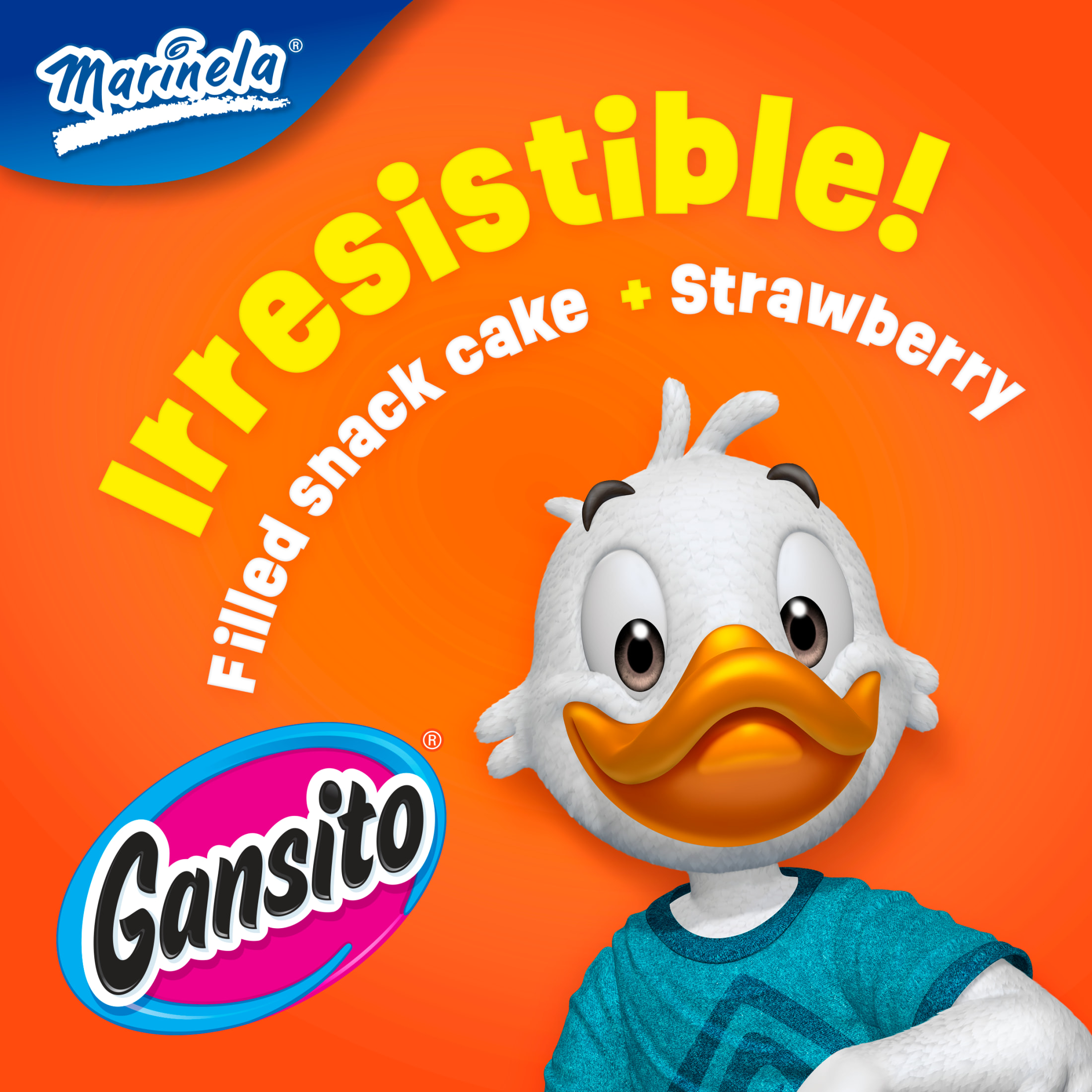 Marinela Gansito Chocolatey Filled Snack Cake, 8 packs, Strawberry, Chocolate and CrÃ¨me Snack Cakes, 14.08 oz Multipack thumbnail 3