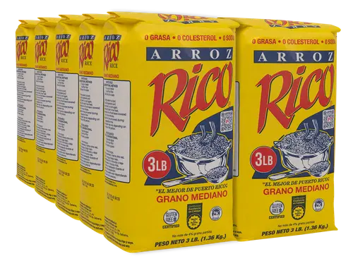Rico, Medium Grain Rice, White Grain 3 lb No Allergens Contained thumbnail 4